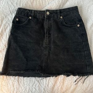 Topshop Black Jean Skirt - Size 2